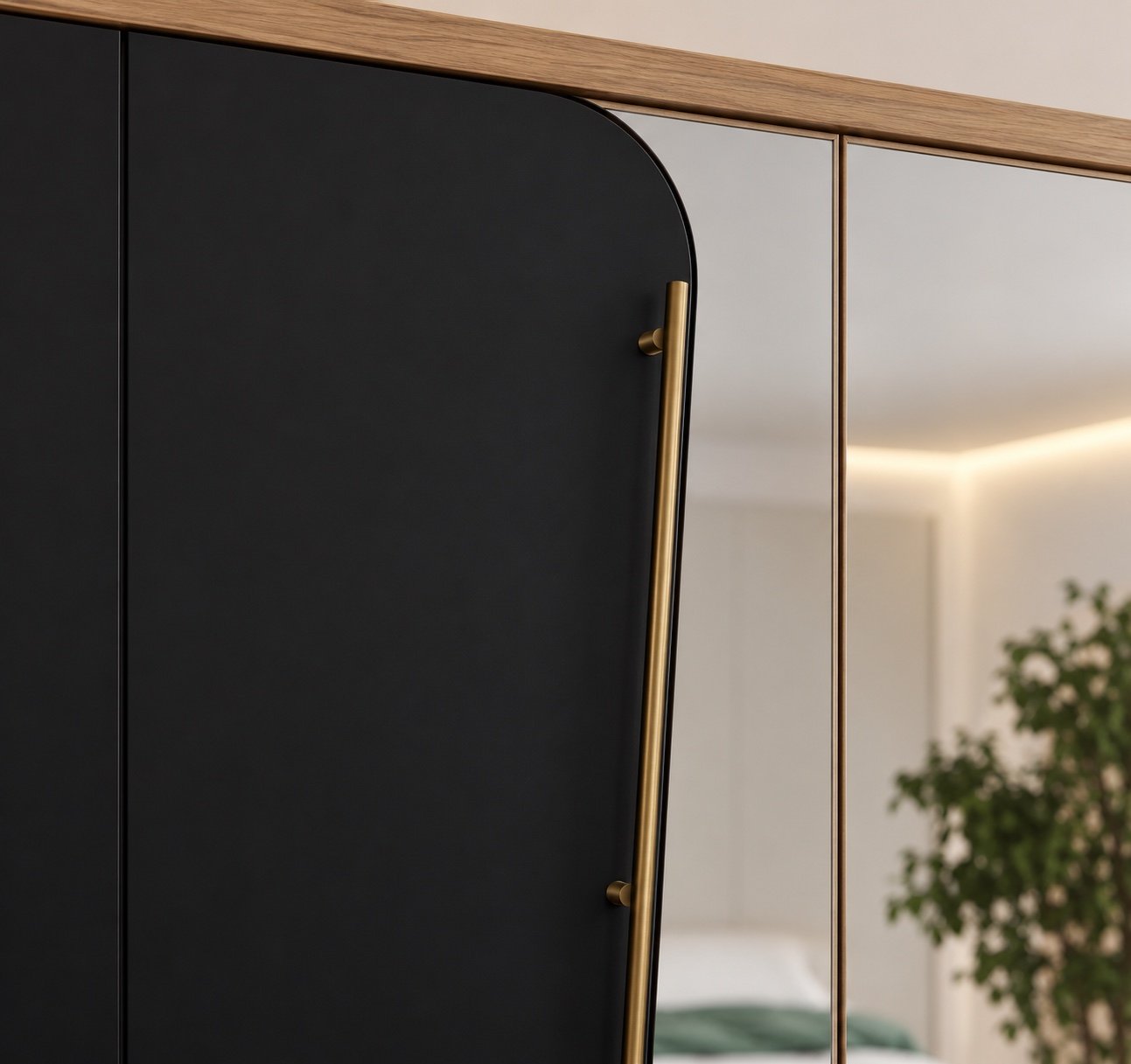 Guarda-Roupa Dubai 6 Portas e 6 Gavetas com Espelhos — Henn - Imagem 3