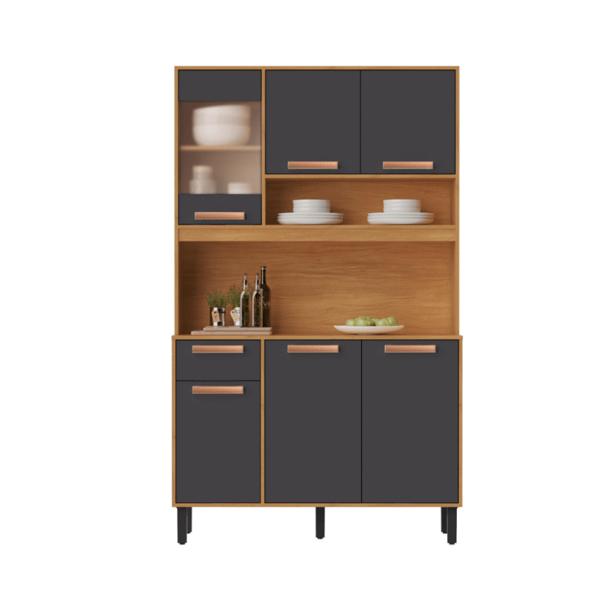 Kit de Cozinha Itatiaia Nápoles 120 cm — 6 portas e 1 gaveta