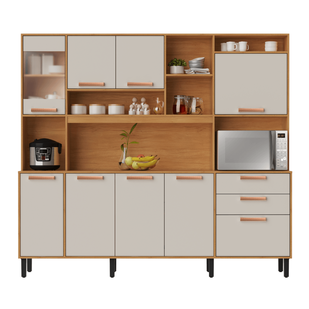 Kit de Cozinha Itatiaia Nápoles 220 cm — 8 portas e 3 gavetas - Imagem 4