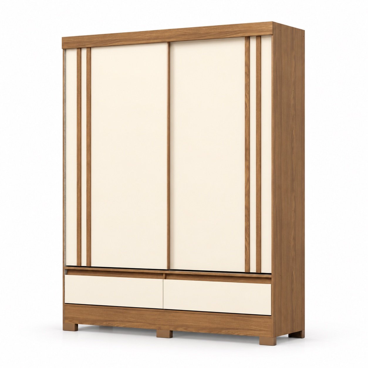 Guarda-roupa B373 Briz — Nature / Off White — sem espelho