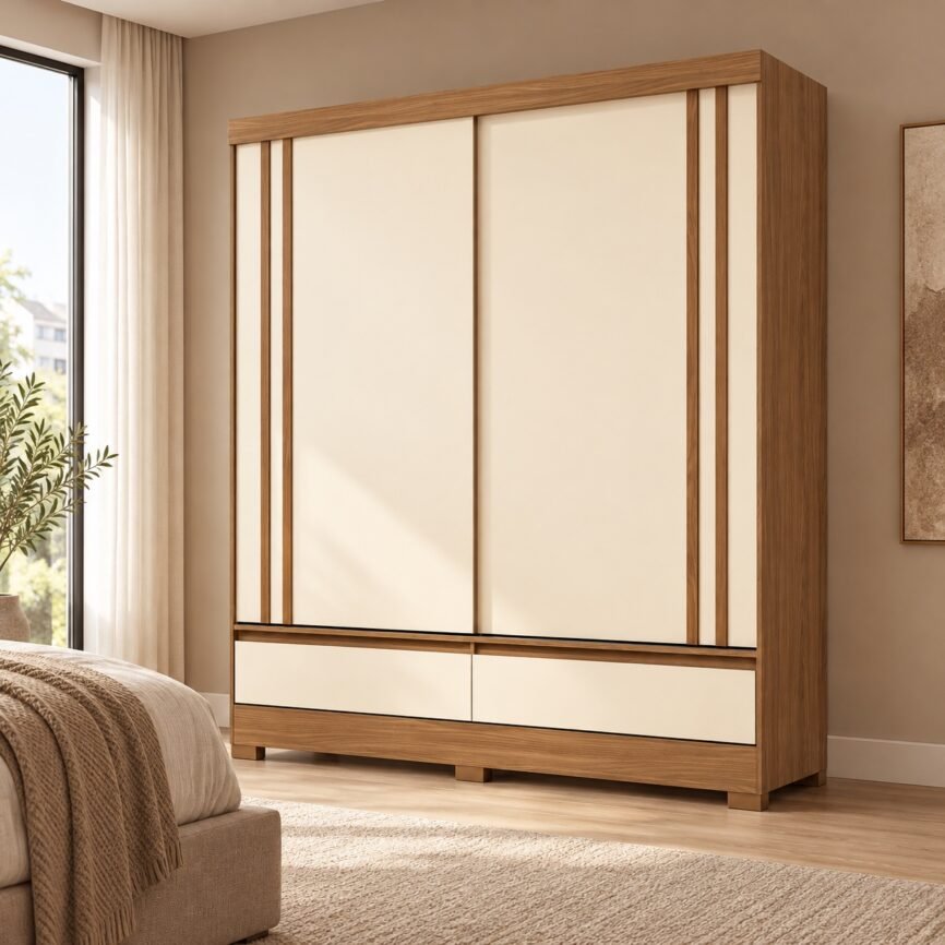 Guarda-roupa B373 em quarto decorado