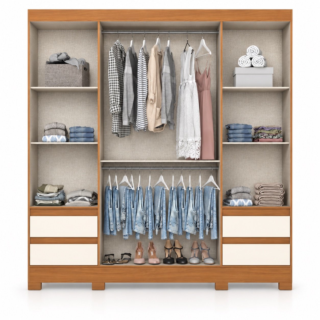 Guarda-Roupa B383 4 Portas e 4 Gavetas — Briz - Imagem 2