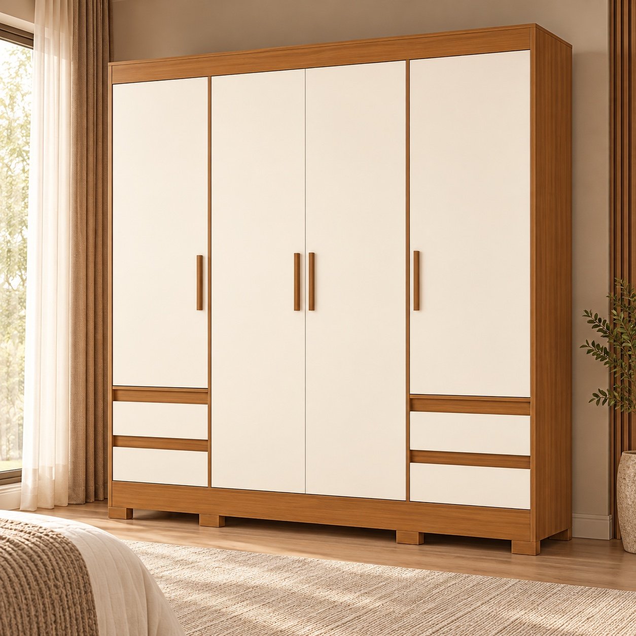 Guarda-Roupa B383 4 Portas e 4 Gavetas — Briz - Imagem 4