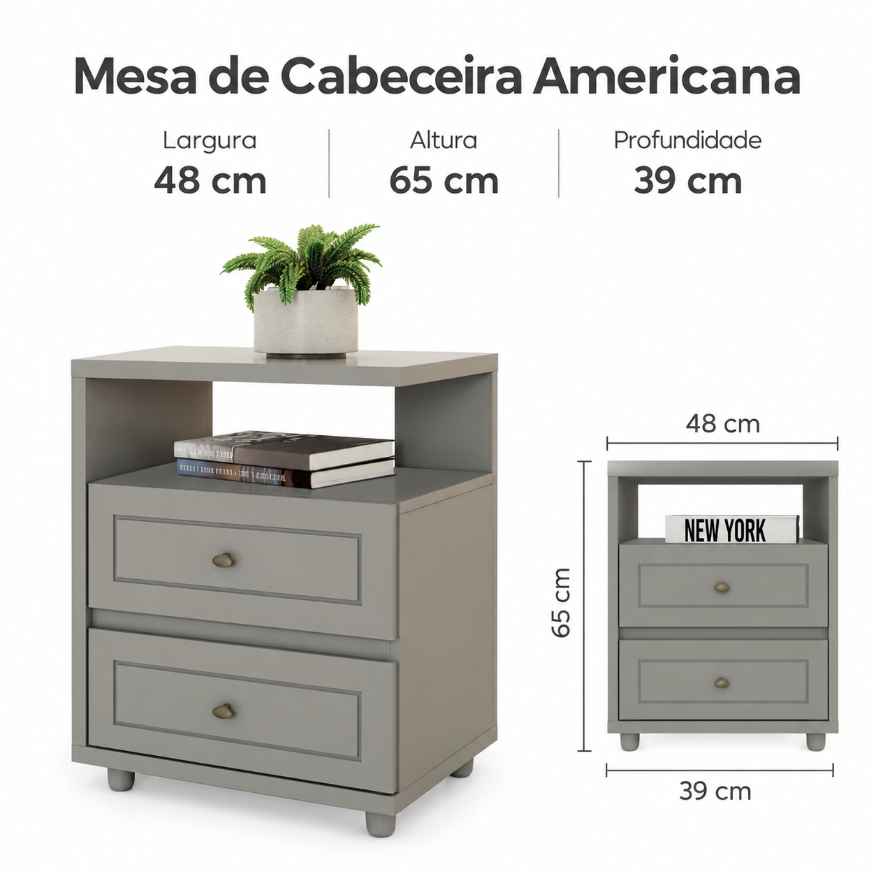 Mesa de Cabeceira Americana - Imagem 3