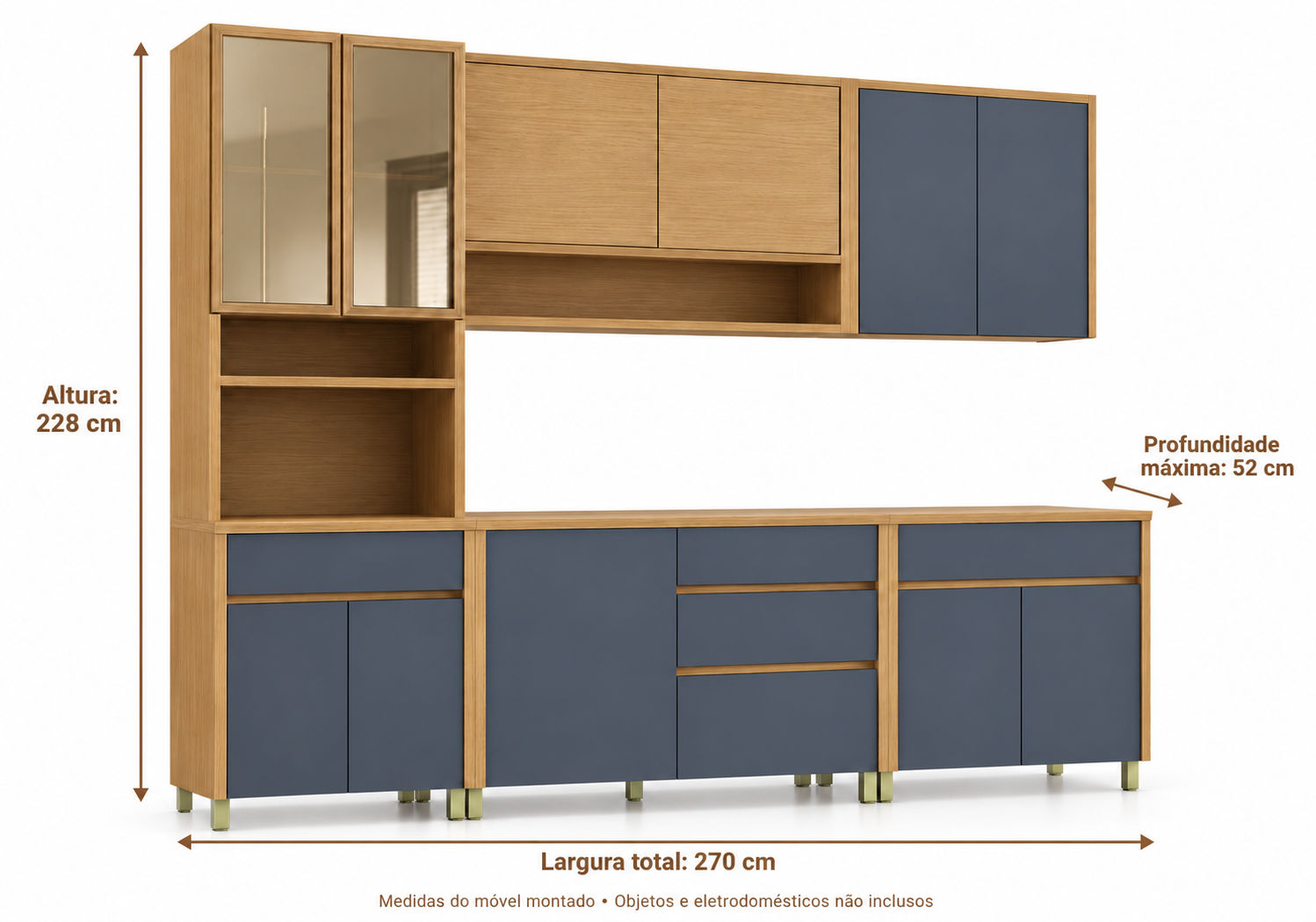 Cozinha Nesher Condessa 270 cm com Paneleiro — Composição 08 - Imagem 4
