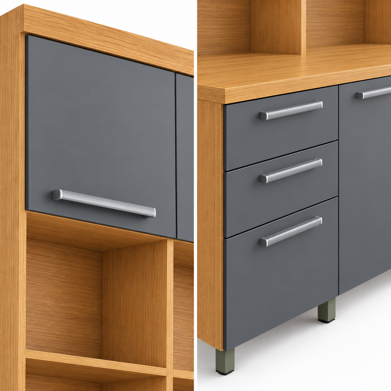 Kit de Cozinha Nesher Nobreza 210 cm — 100% MDF - Imagem 3
