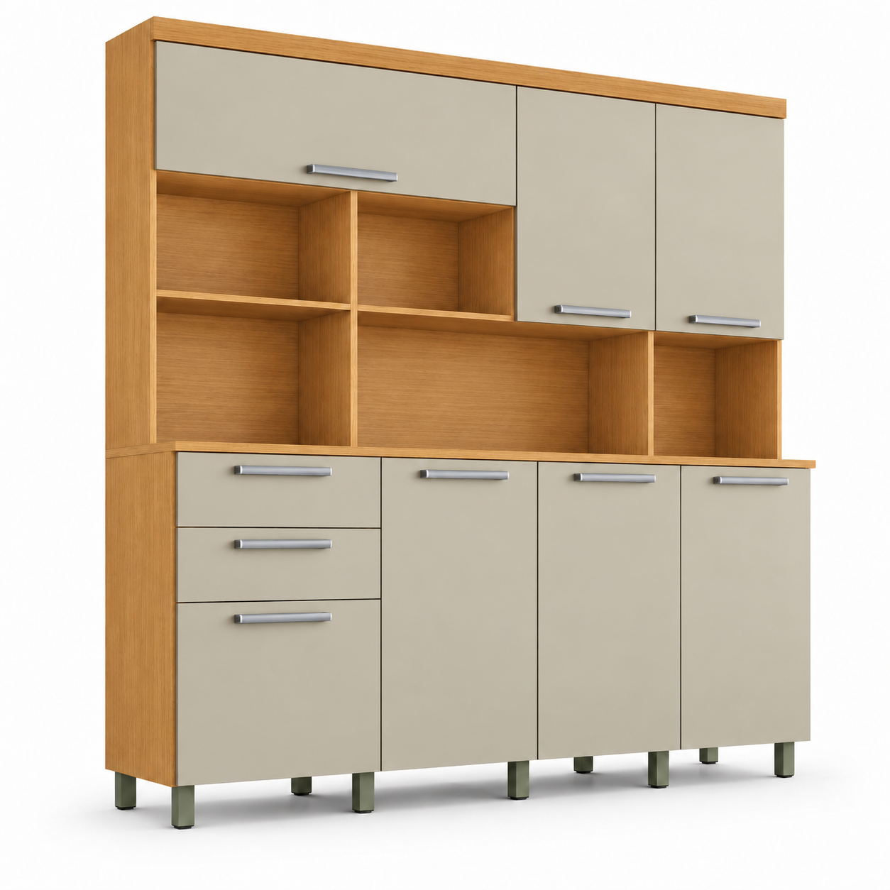 Kit de Cozinha Nesher Nobreza 210 cm — 100% MDF - Imagem 5
