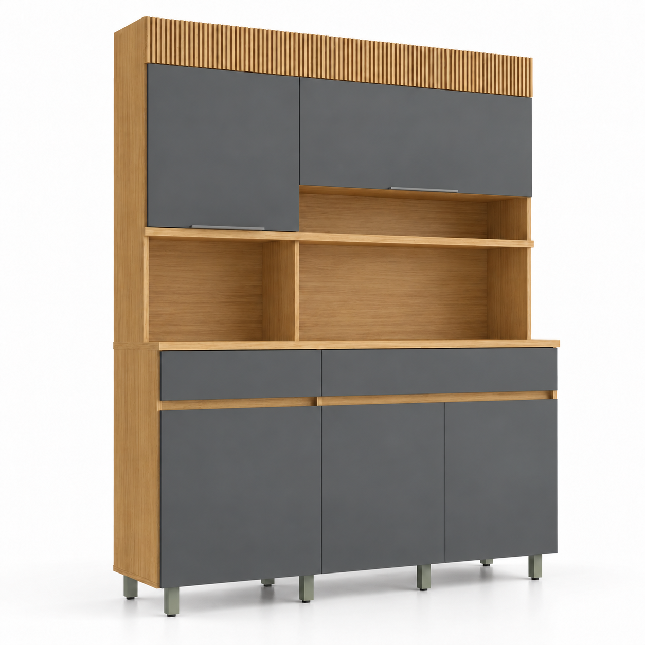 Kit de Cozinha Nesher Realeza 160 cm — 100% MDF - Imagem 5