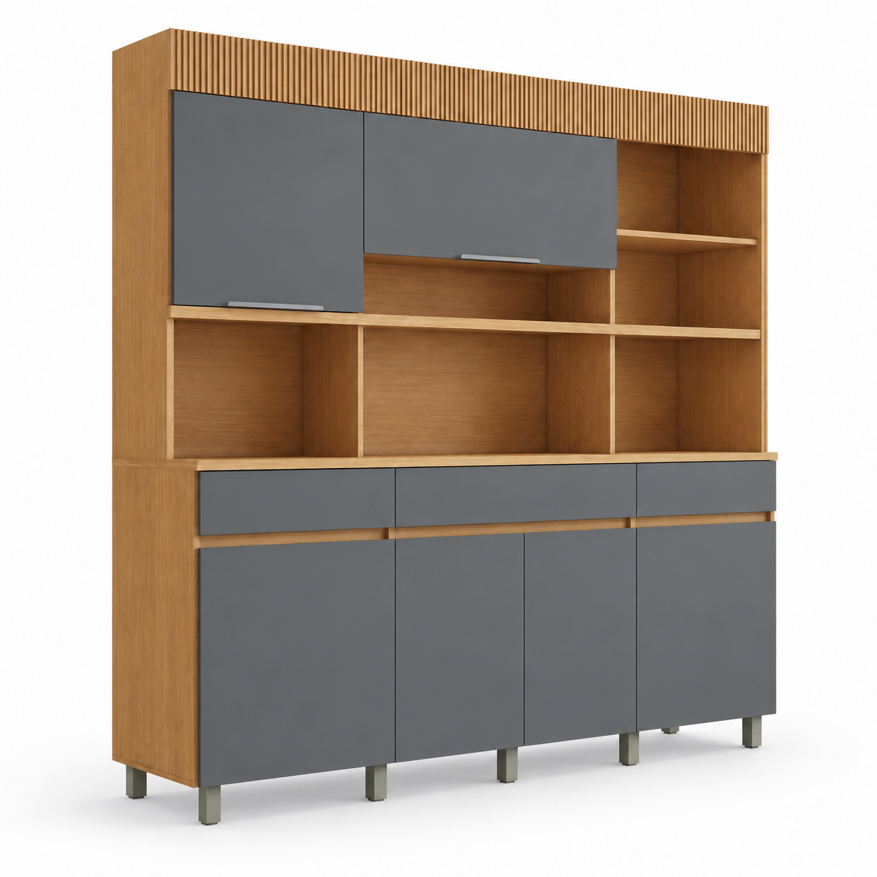 Kit de Cozinha Nesher Realeza 220 cm — 100% MDF - Imagem 6