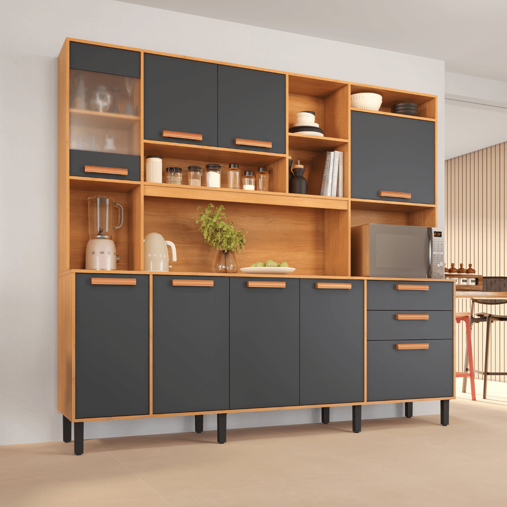 Kit de Cozinha Itatiaia Nápoles 220 cm — 8 portas e 3 gavetas - Imagem 3