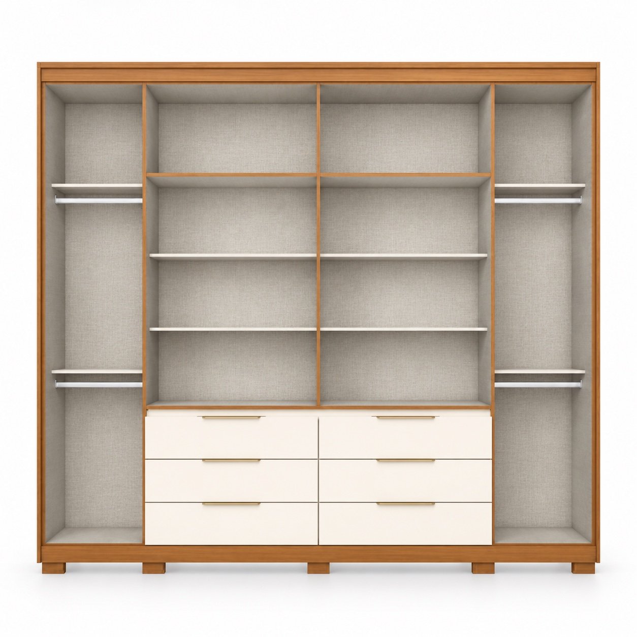 Guarda-Roupa Lumiere 6 Portas com Espelhos e LED — Henn - Imagem 2